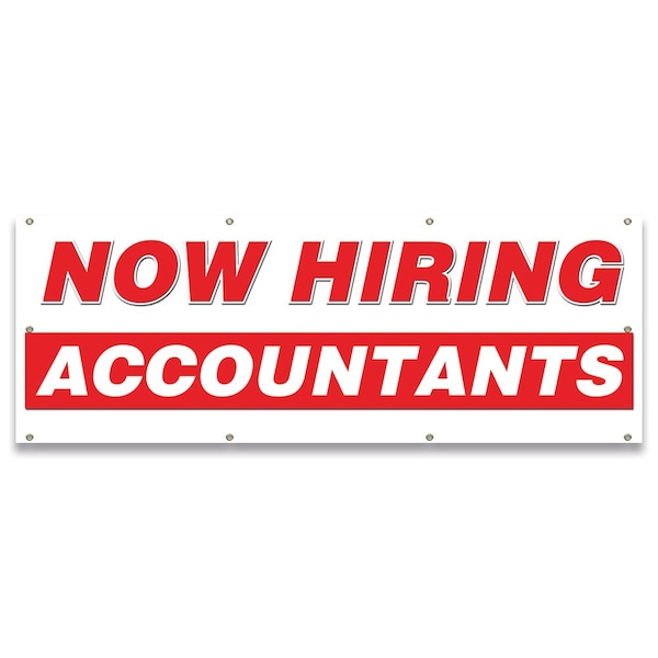 Now Hiring Accountants Banner Apply Inside Accepting Application Single Sided